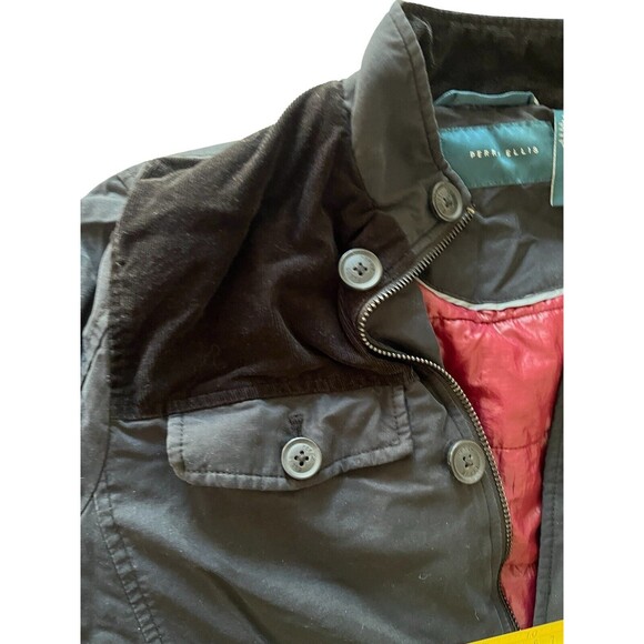 Perry Ellis Field Utility Jacket Full Zip Snap Front Inside Pockets Size Small - Picture 5 of 10